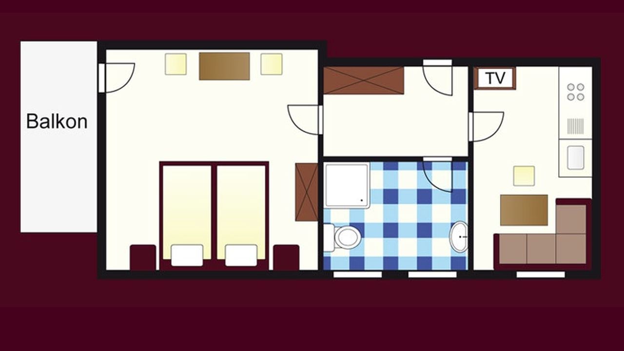 Ferienwohnung Silberdistel- Grundriss Ferienwohnung Silberdistel- Grundriss